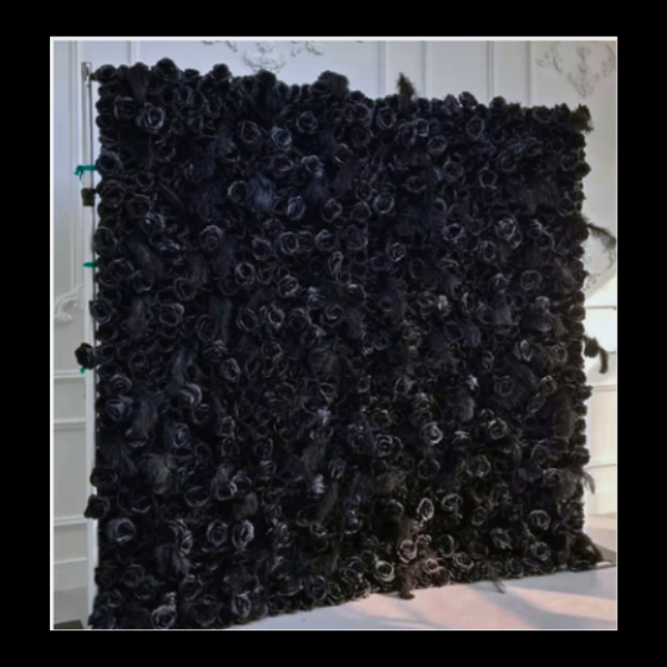 Black Flower Wall Image